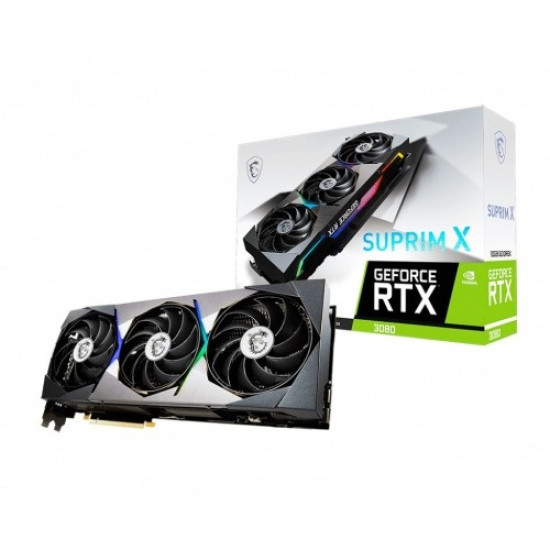 MSI GeForce RTX 3080 SUPRIM X 10G LHR 10GB GDDR6X Graphics Card