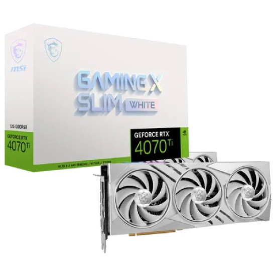 MSI GeForce RTX 4070 Ti GAMING X SLIM WHITE 12G GDDR6X Graphics Card