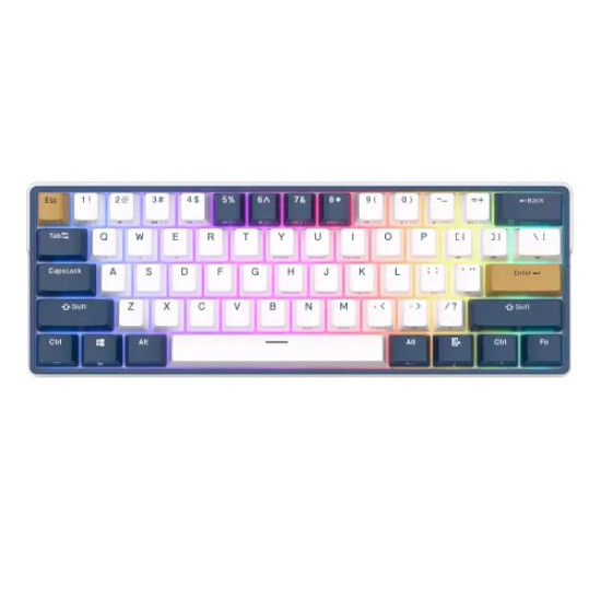 Royal Kludge RK61 Plus Tri Mode RGB 61 Keys Hotswappable Mechanical Blue Switch Gaming Keyboard
