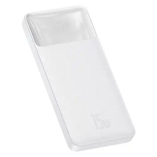 Baseus Bipow Digital Display 15W 10000mAh Power Bank White