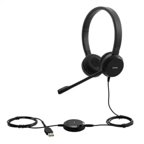 Lenovo Pro Wired Stereo Noise Cancelling USB & 3.5mm VOIP Headset